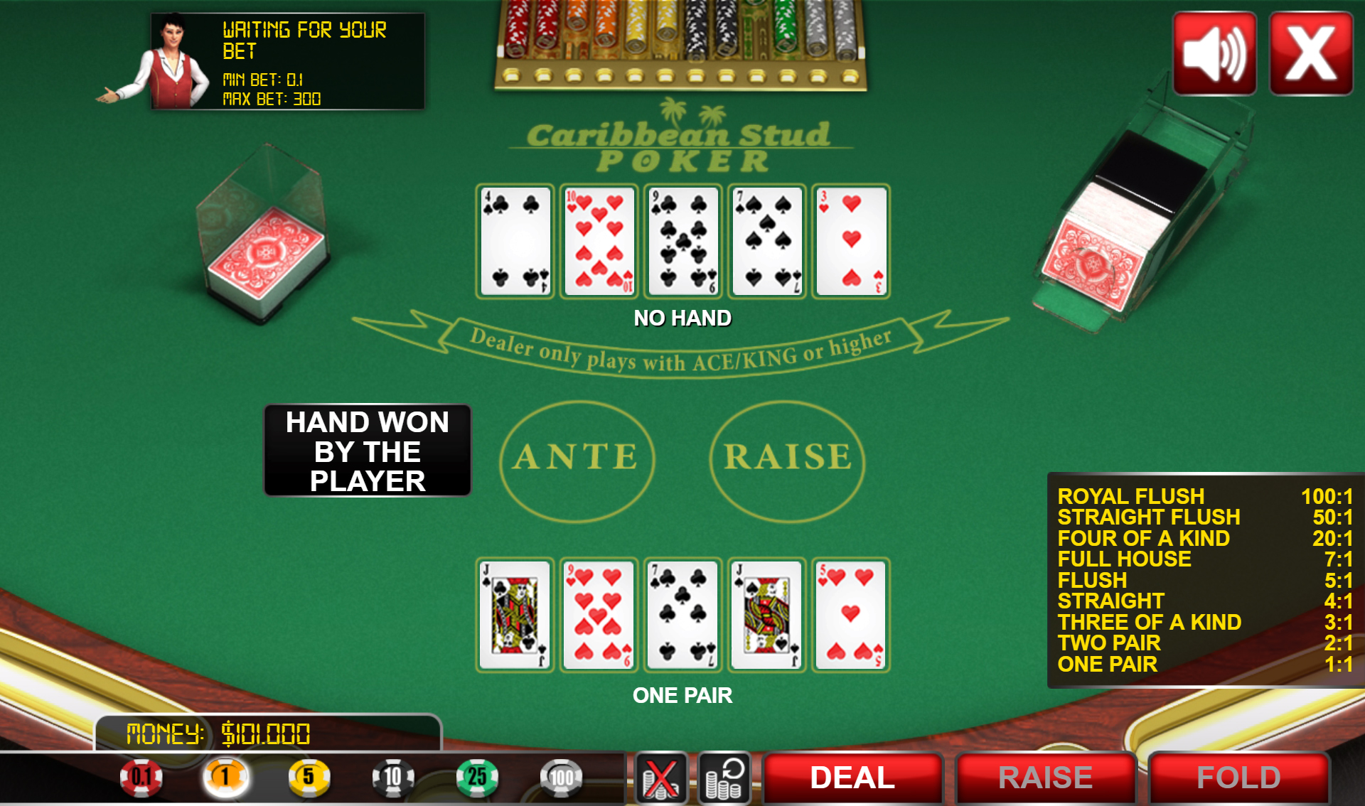 Play free caribbean poker online