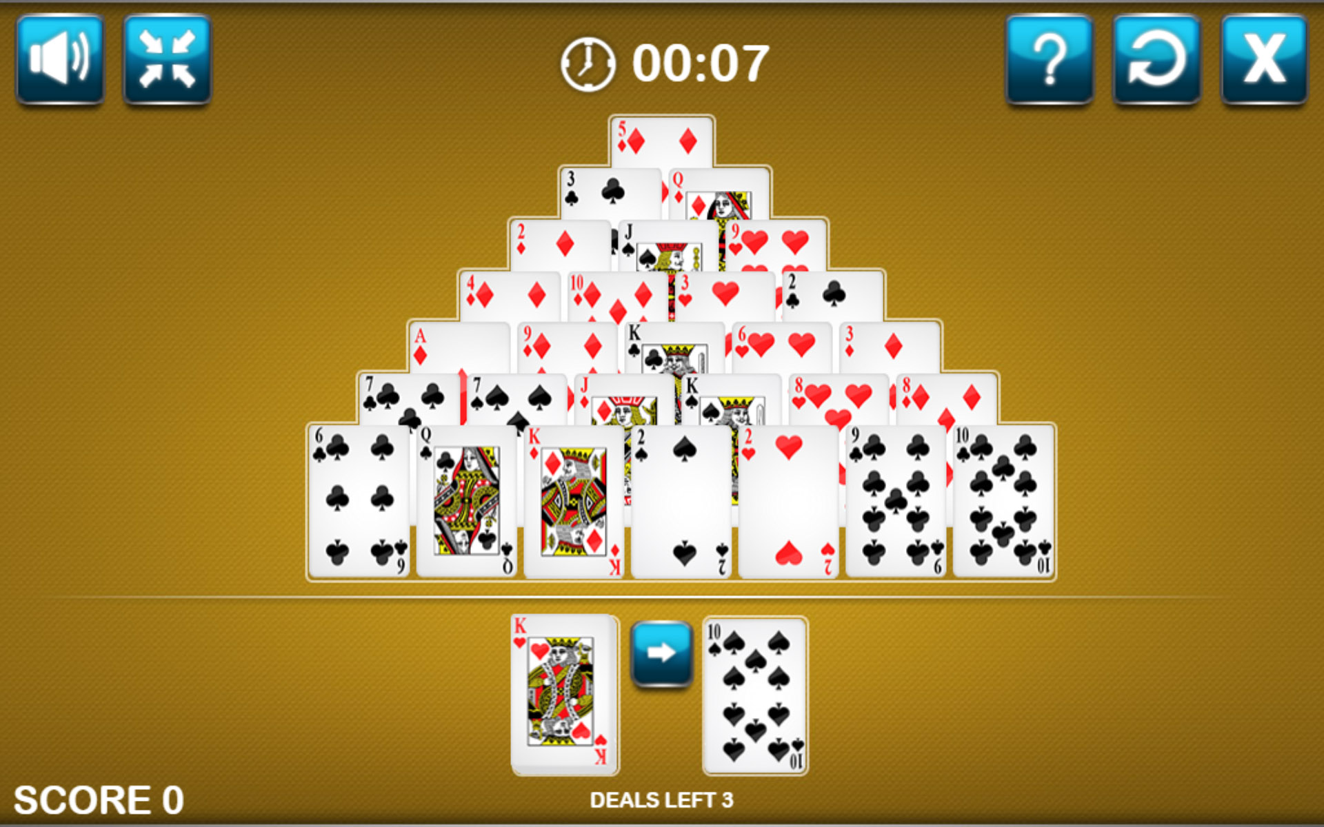 pyramid solitaire classic free card games